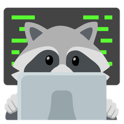 Laptop and Raccoon