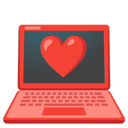 Laptop and Red heart