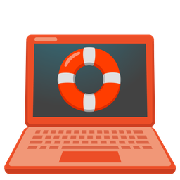 Laptop and Ring buoy