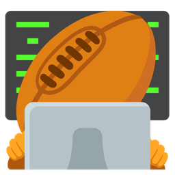 Laptop and Rugby football