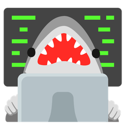 Laptop and Shark