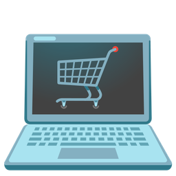 Laptop and Shopping cart