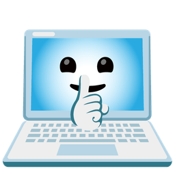 Laptop and Shushing face