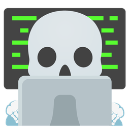 Laptop and Skull