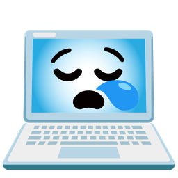 Laptop and Sleepy face