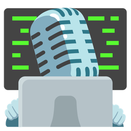 Laptop and Studio microphone