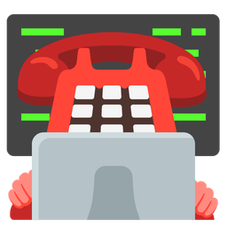 Laptop and Telephone