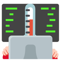 Laptop and Thermometer