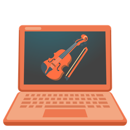 Laptop and Violin