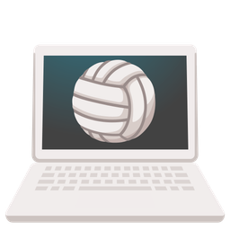 Laptop and Volleyball