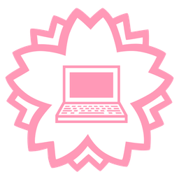 Laptop and White flower