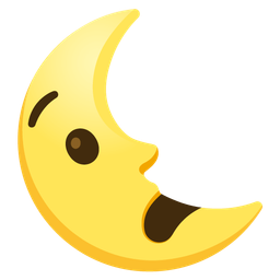 last quarter moon face and anguished face