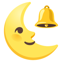 last quarter moon face and bell