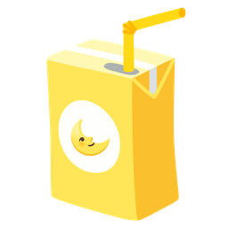 last quarter moon face and beverage box