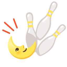 last quarter moon face and bowling