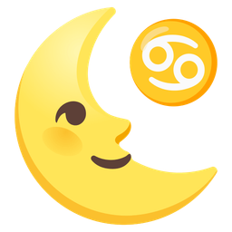 last quarter moon face and Cancer