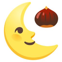 last quarter moon face and chestnut