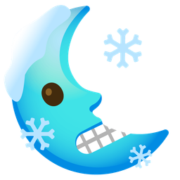 last quarter moon face and cold face