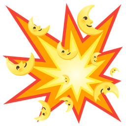 last quarter moon face and collision