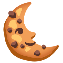 last quarter moon face and cookie