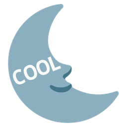 last quarter moon face and COOL button
