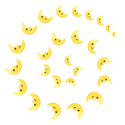 last quarter moon face and cyclone