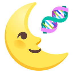 last quarter moon face and dna