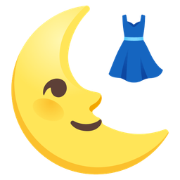 last quarter moon face and dress