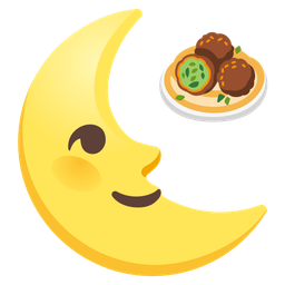 last quarter moon face and falafel