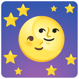 last quarter moon face and full moon face