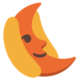 last quarter moon face and hot dog