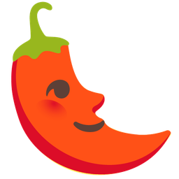 last quarter moon face and hot pepper