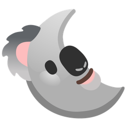 last quarter moon face and koala