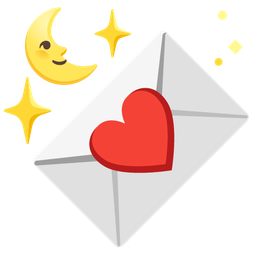 last quarter moon face and love letter