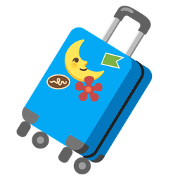 last quarter moon face and luggage