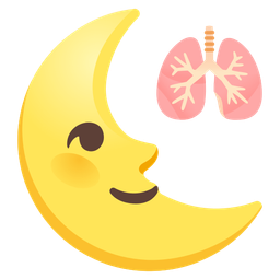 last quarter moon face and lungs