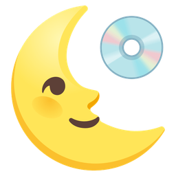 last quarter moon face and optical disk