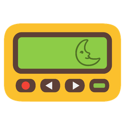 last quarter moon face and pager