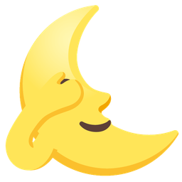 last quarter moon face and see-no-evil monkey