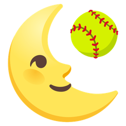last quarter moon face and softball