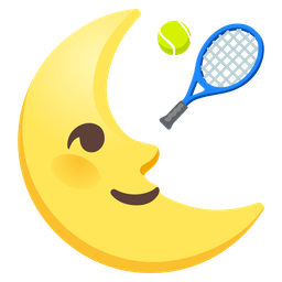 last quarter moon face and tennis