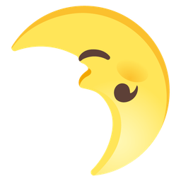 Last quarter moon face and Upside-down face