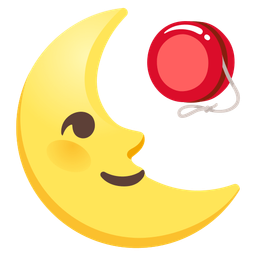 last quarter moon face and yo-yo