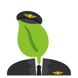 leaf fluttering in wind and airplane