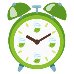 leaf fluttering in wind and alarm clock