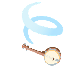 leaf fluttering in wind and banjo