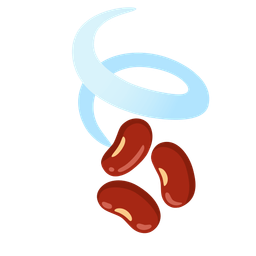 leaf fluttering in wind and beans