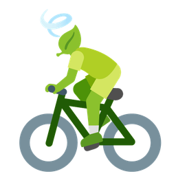 leaf fluttering in wind and bicycle