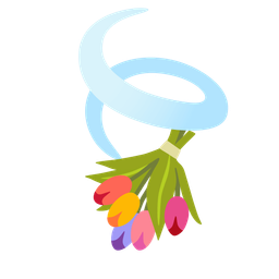 leaf fluttering in wind and bouquet