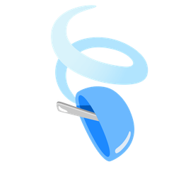 leaf fluttering in wind and bowl with spoon